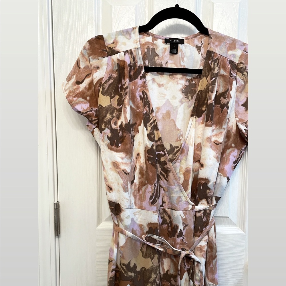 Halogen Midi Dress / Wrap Dress
